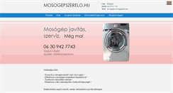 Desktop Screenshot of mosogepszerelo.hu